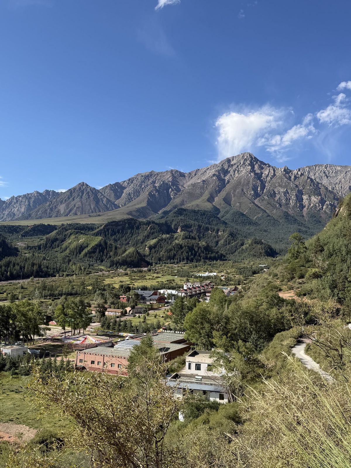 The Qilian Mountains above the valley at Mati Temple, Zhangye